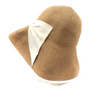 Athena New York キンバリー Kimbery 帽子 麦わら帽子 ストローハット リボン ベージュ 白 ホワイト