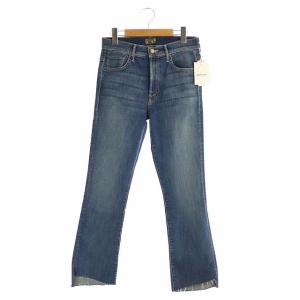 19AW INSIDER ANKLE STEP FRAY カットオフ デニムパンツ ジーンズ フレア ストレッチ 27 青