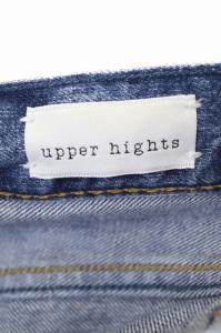 upper hights ダメージ加工 デニムパンツ ジーンズ ストレート ダメージ加工 22 青 ブルー