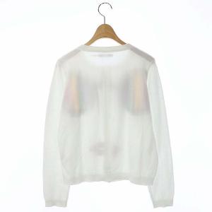 alice + olivia ステイシーフェイス カーディガン ニット 長袖 M 白 ホワイト マルチカラー