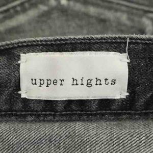 upper hights THE LADY パンツ デニム ジーンズ ミッドライズボーイフレンド テーパード カットオフ 25 グレー 139279