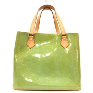 LOUIS VUITTON ヒューストン トートバッグ モノグラムヴェルニ グリーン M91053