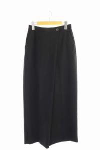 17AW ダブルクロス ワイドパンツ 38 黒 ブラック