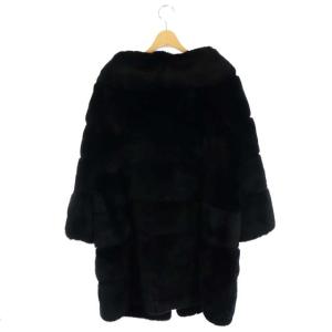 Grace Class レッキスファー コート 七分袖 ミドル丈 36 黒 ブラック