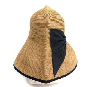 Athena New York キンバリー kimberly 麦わら帽子 リボン ライン 帽子 茶 ブラウン 紺 ネイビー