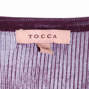 TOCCA 20AW AJISAI リブニットカーディガン XS バーガンディ
