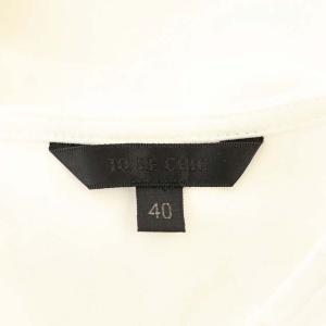 TO BE CHIC ケミカルレースコンビ ブラウス 七分袖 ウエストリボン付き 40 ホワイト