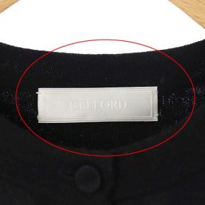 CELFORD 19AW レース切替ニットカーディガン 38 ブラック