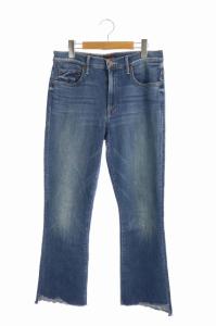 THE INSIDER CROP STEP FRAY デニムパンツ ジーンズ ブーツカット カットオフ 29 青 ブルー