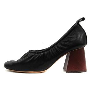 CELINE フィービー期 ソフトバレリーナパンプス チャンキーヒール レザー 22.5cm
