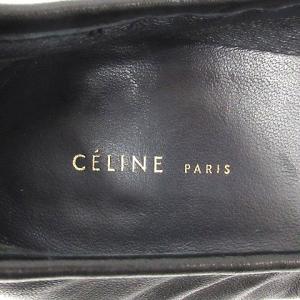 CELINE フィービー期 ソフトバレリーナパンプス チャンキーヒール レザー 22.5cm