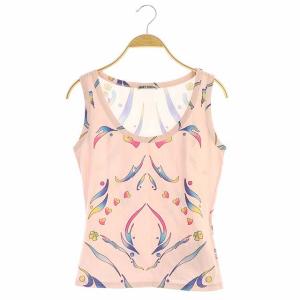 Graffitied 総柄ノースリーブカットソー 2 ピンク