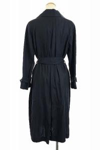 ANAYI 20SS メンツイルワッシャーコート スプリングコート ダブル リボンベルト 34 ネイビー