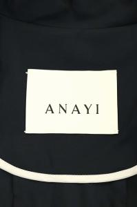 ANAYI 20SS メンツイルワッシャーコート スプリングコート ダブル リボンベルト 34 ネイビー