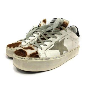 GOLDEN GOOSE 20SS ドゥーズィエムクラス取扱い HI STAR スニーカー ローカット ハラコ 切替 USED加工 グリッター 36