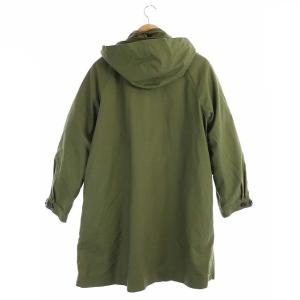 MHL. 19AW HIGHCOUNT COTTON POPLIN インナーダウン付き フードコート アウター ロング ジップアップ