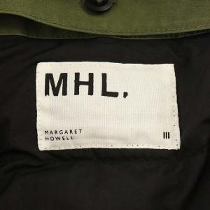 MHL. 19AW HIGHCOUNT COTTON POPLIN インナーダウン付き フードコート アウター ロング ジップアップ
