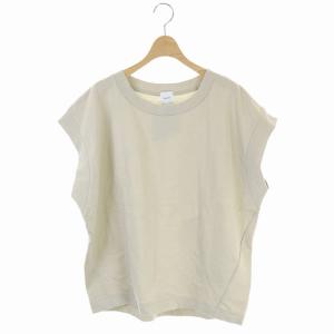 21SS インレーオーバーフレンチTシャツ カットソー スウェット 半袖 コクーン F ベージュ グレージュ