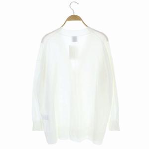 Spick&Span 21SS ICECOTTON BIG Vネックカーディガン ニット 長袖 ボタンダウン F 白 ホワイト
