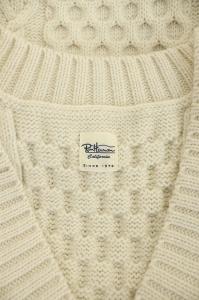 Ron Herman ウール Vネック ニット セーター 長袖 XS アイボリー