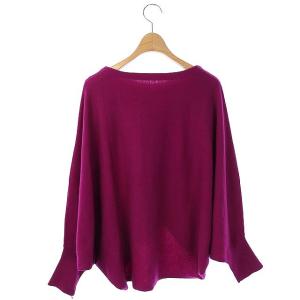 SYBILLA ウールニット セーター 長袖 ドルマン フレア プルオーバー Ｍ 紫 パープル