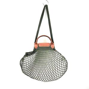 Longchamp FILT ルプリアージュ フィレネット ハンドバッグ ショルダーバッグ 2way カーキ