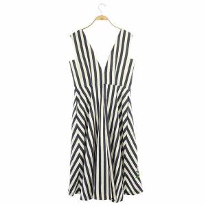 Chesty 21SS フラワー刺繍ジャンパースカート ノースリーブ ストライプ