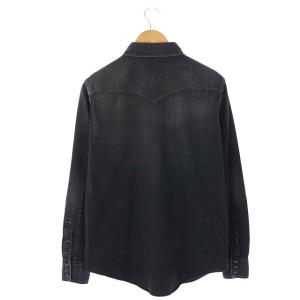 SAINT LAURENT PARIS ウエスタンデニムシャツ 長袖 S 黒