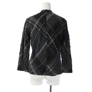 JURGEN LEHL チェック セットアップ 上下 シャツ 長袖 フレアスカート ミモレ丈 M グレージュ