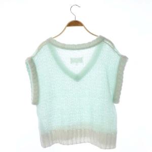 Maison Margiela 19AW Defil eコレクション ニットベスト モヘヤ XS ミントグリーン S29GP0109