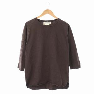 アパルトモン別注 20SS Ragran スリーブカットソー Tシャツ 長袖 プルオーバー F 茶 ブラウン