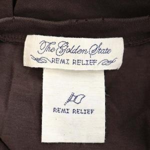 REMI RELIEF アパルトモン別注 20SS Ragran スリーブカットソー Tシャツ 長袖 プルオーバー F 茶 ブラウン