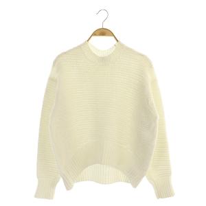 3ゲージ クルーネックニット ホワイト