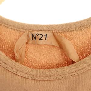 N°21 スウェットプルオーバー カットソー 七分袖 ロゴ