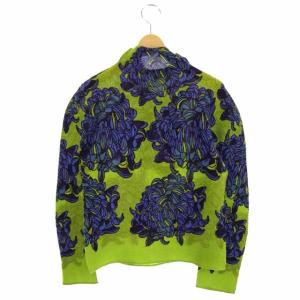 me ISSEY MIYAKE 20AW 花柄 ハイネックプリーツカットソー プルオーバー ライトグリーン