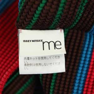 me ISSEY MIYAKE 19SS ボーダー ハイネックプリーツカットソー プルオーバー 長袖 ピンク マルチカラー