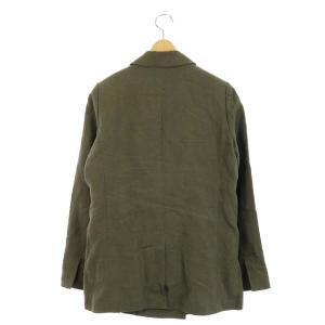 Deuxieme Classe 20SS リネンダブルテーラードジャケット 背抜き 38 カーキ