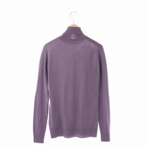 JOHN SMEDLEY ウール タートルネック ニット セーター 長袖 プルオーバー Ｍ 紫 パープル