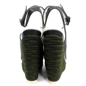 HERMES サンダル ウェッジソール 35 緑