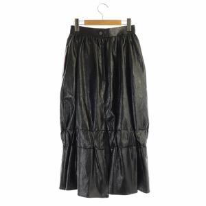 AKIRANAKA 20AW シャーリングスカート ブラック