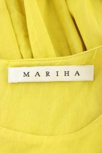 MARIHA 夏のレディのドレス ワンピース フレア ロング ノースリーブ 黄色 イエロー