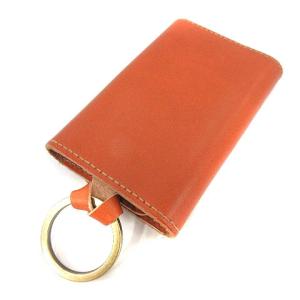 IL BISONTE レザーキーケース  ロゴ ブラウン