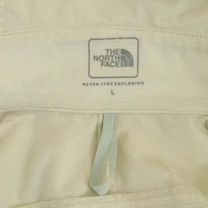 THE NORTH FACE ナイロンジャケット フード付き ロゴマーク L アイボリー NPW71773
