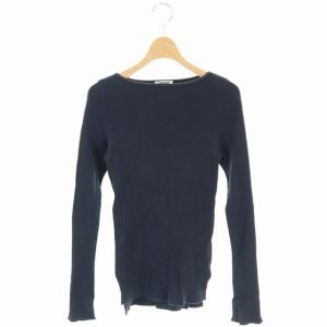 FOR Ron herman ギザボートネックプルオーバーニット リブ ブラック