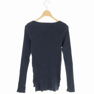 AURALEE FOR Ron herman ギザボートネックプルオーバーニット リブ ブラック