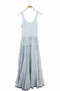 MARIHA ノースリーブストライプワンピース ホワイト