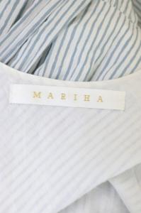 MARIHA ノースリーブストライプワンピース ホワイト
