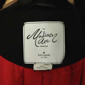 kate spade new york マディソンアベニュー Madison avenue collection フェイクファー付き刺繍ウールコート アウター ロング