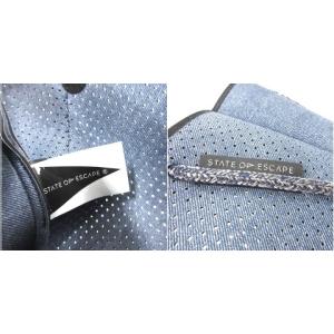 STATE OF ESCAPE トートバッグ ショルダーバッグ 2way ネオプレン ポーチ付き 紺 ネイビー