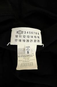 Martin Margiela 1 ウールニットカーディガン トッパー 長袖 スリット リボンベルト付き S 黒 ブラック